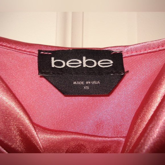 bebe cowl neck satin midi dress - Picture 3 of 4